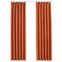 Voir la diapositive 2 : VIDAXL Rideaux occultants avec crochets 2 pcs Rouille 140x225 cm