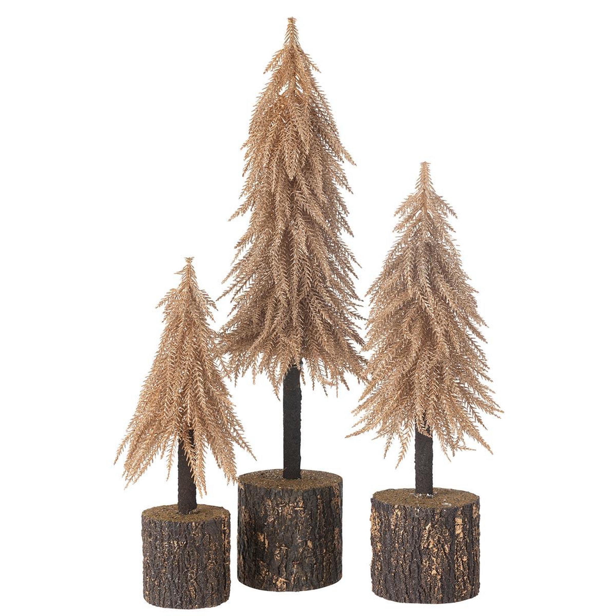 Voir la diapositive 2 : J-LINE Sapin de noël déco  jayson  35cm cuivre