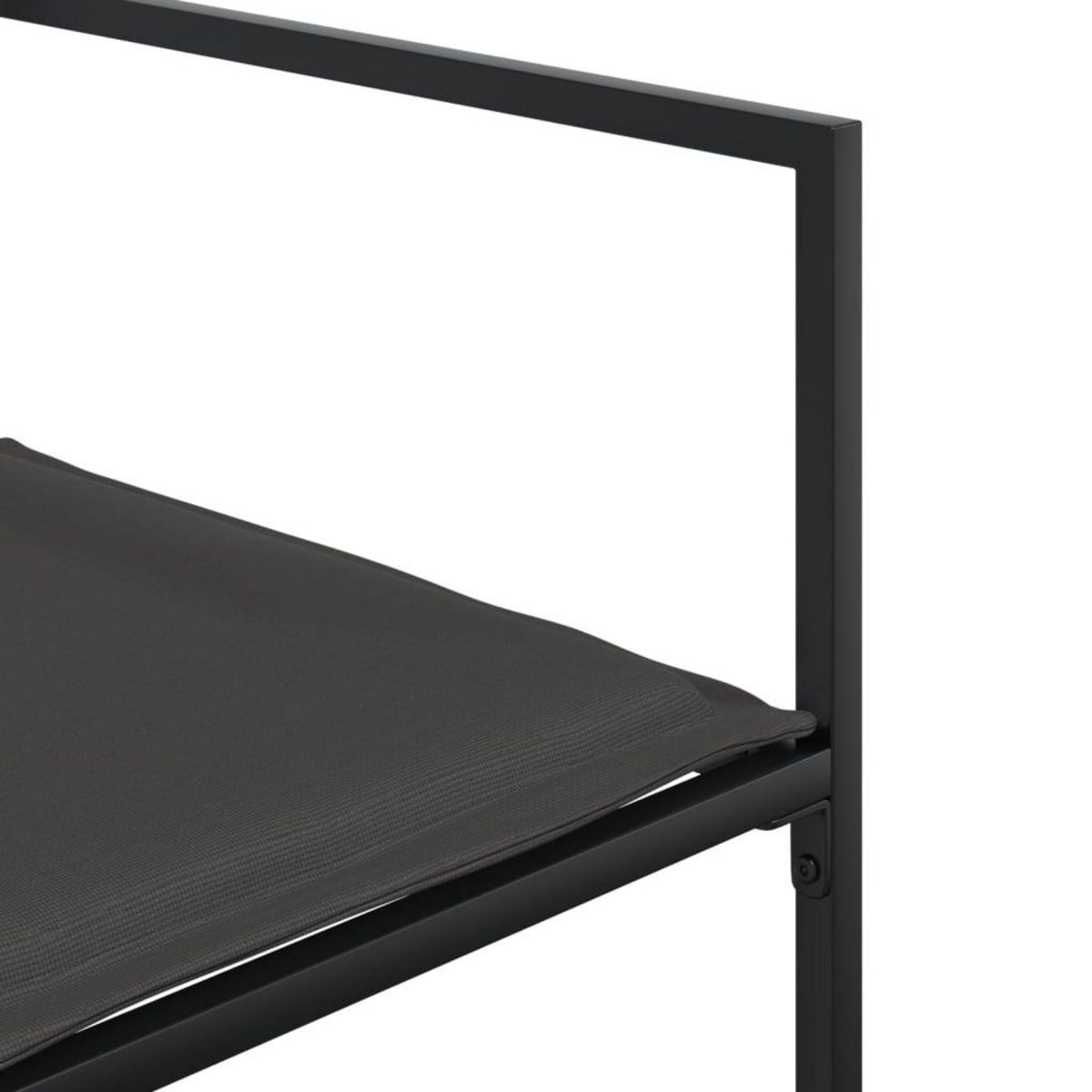 VIDAXL Ensemble a manger de jardin avec coussins 5 pcs noir textilene