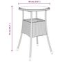 Voir la diapositive 6 : VIDAXL Table de jardin Ø60x75 cm Verre trempe/resine tressee Noir
