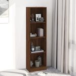 VIDAXL Bibliotheque 4 niveaux Chene marron 40x24x143cm Bois ingenierie
