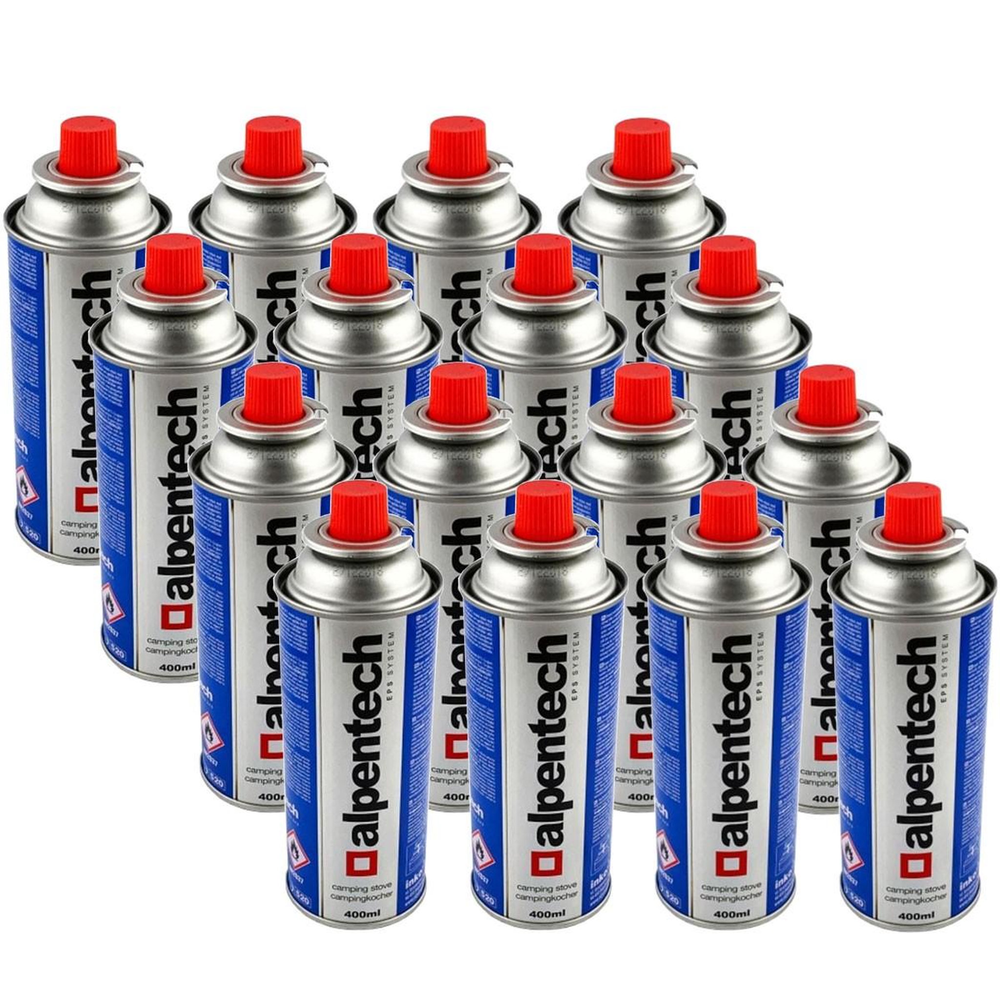ALPENTECH Pack de 16 cartouches de gaz 250g butane camping butane alpentech