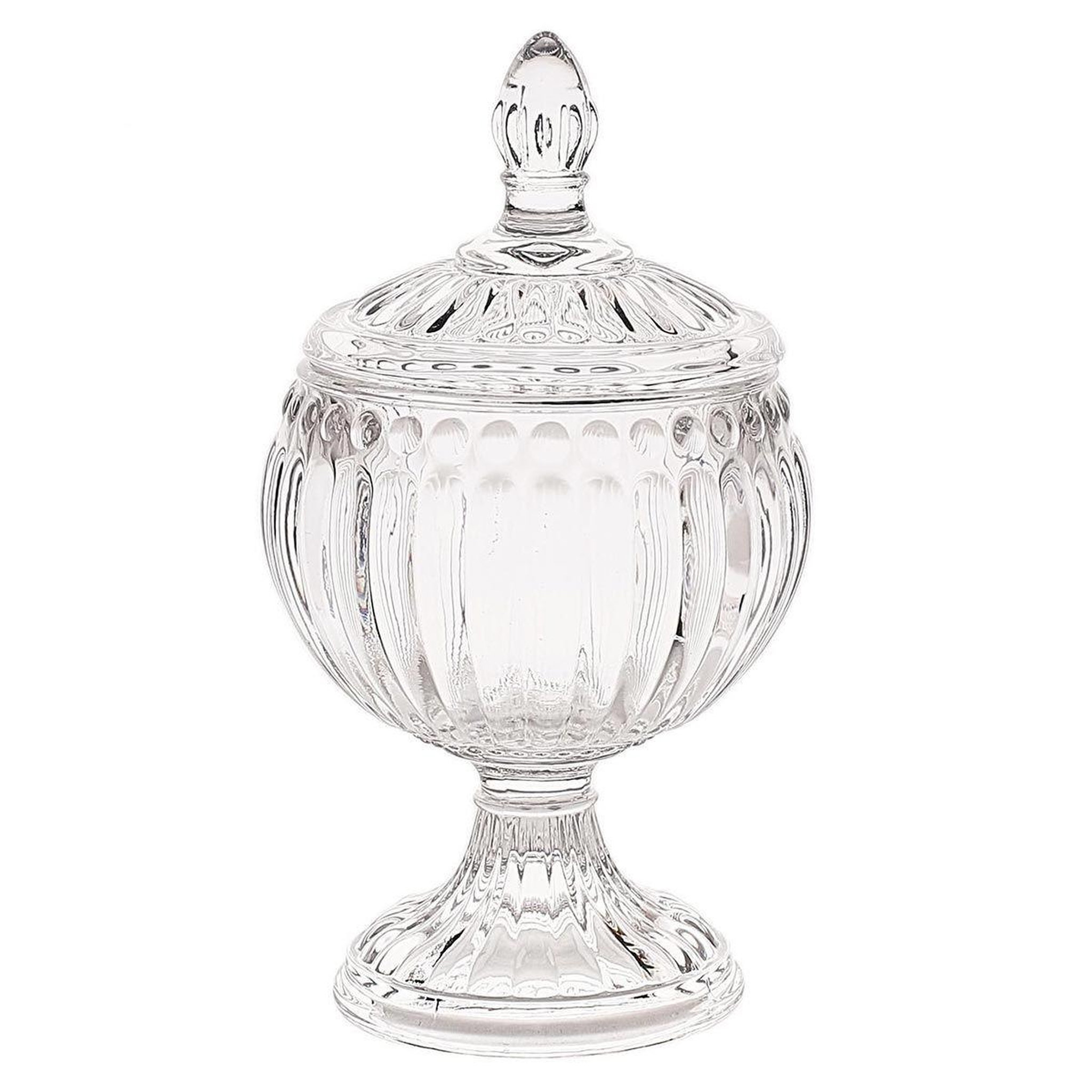 Voir la diapositive 1 : The Home Deco Factory Bonbonnière sur pied  royal  15cm transparent