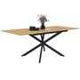 Voir la diapositive 1 : ID MARKET Table à manger extensible rectangle INES 6-10 personnes bois et noir 160-200 cm