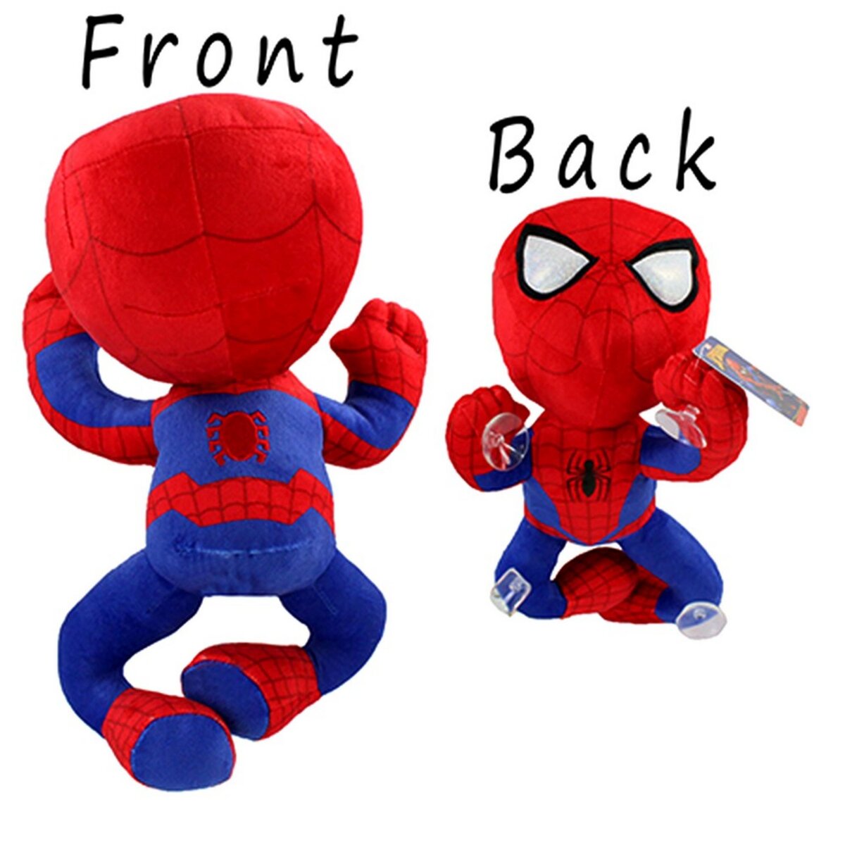 Grande peluche Spiderman 33 cm ventouse pas cher 