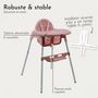 Voir la diapositive 3 : Monsieur Bébé Chaise haute bébé réglable hauteur et tablette
