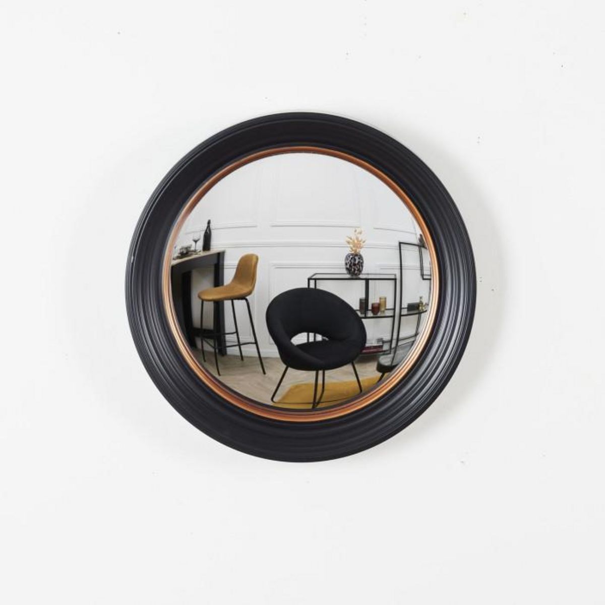 Paris Prix Miroir Déco Rond  Oko  40cm Noir