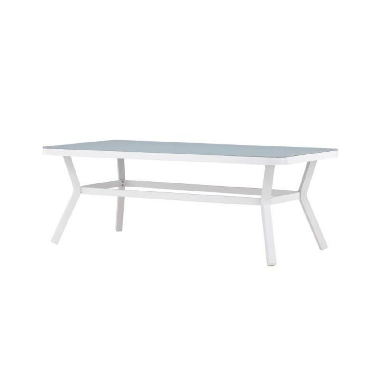 Paris Prix Table de Jardin  Virya  200cm Blanc & Gris