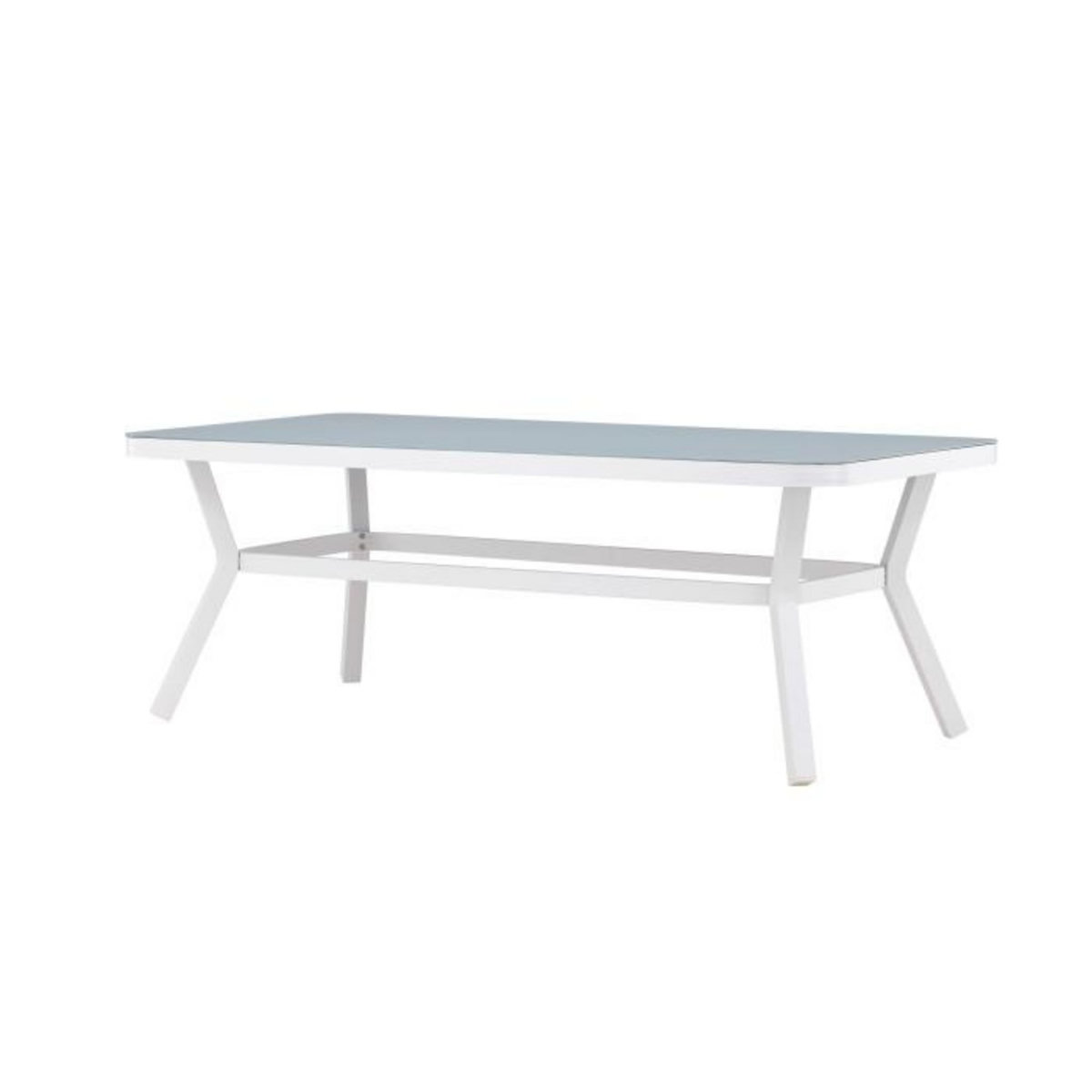 Paris Prix Table de Jardin  Virya  200cm Blanc & Gris