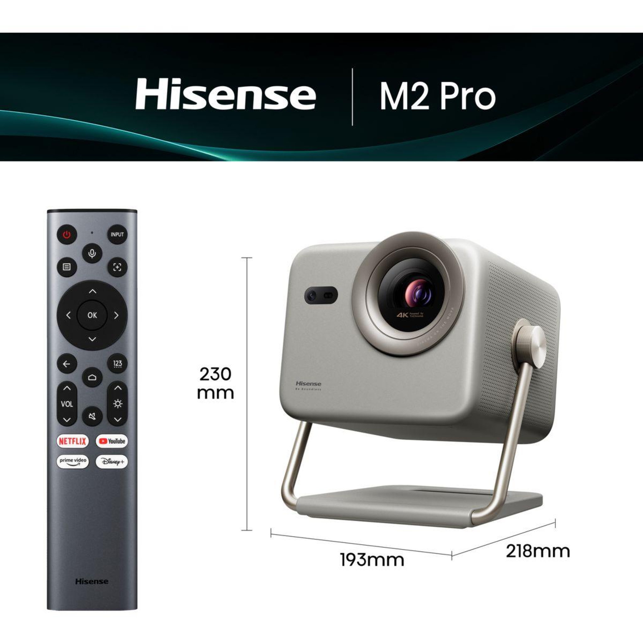 Voir la diapositive 3 : Hisense Vidéoprojecteur home cinéma laser mini projecteur m2 pro