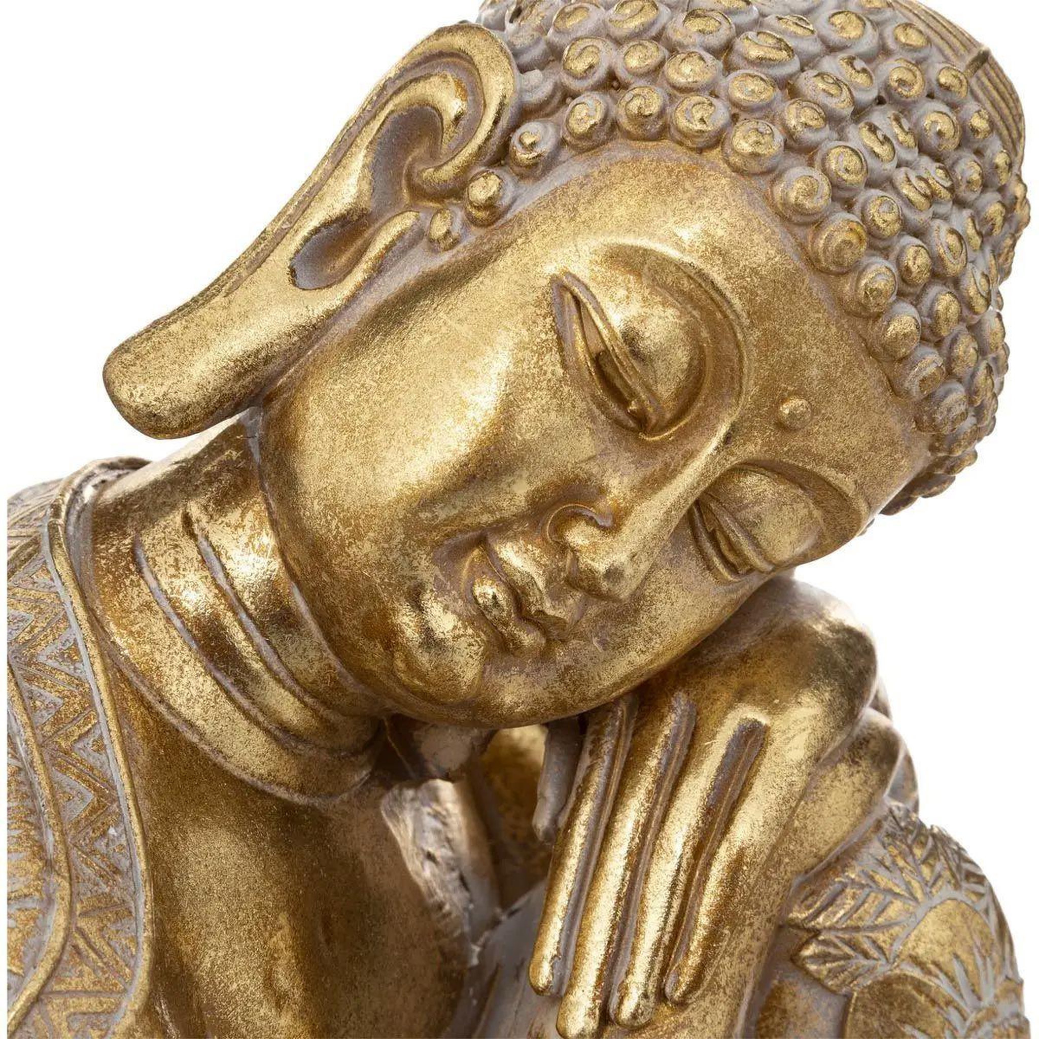 Voir la diapositive 2 : ATMOSPHERA Bouddha assis design  atherya  23cm or