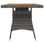 Voir la diapositive 3 : VIDAXL Table de jardin Gris 130x70x72 cm Resine tressee et acacia