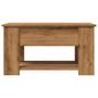 Voir la diapositive 5 : VIDAXL Table basse chene artisanal 79x49x41 cm bois d'ingenierie