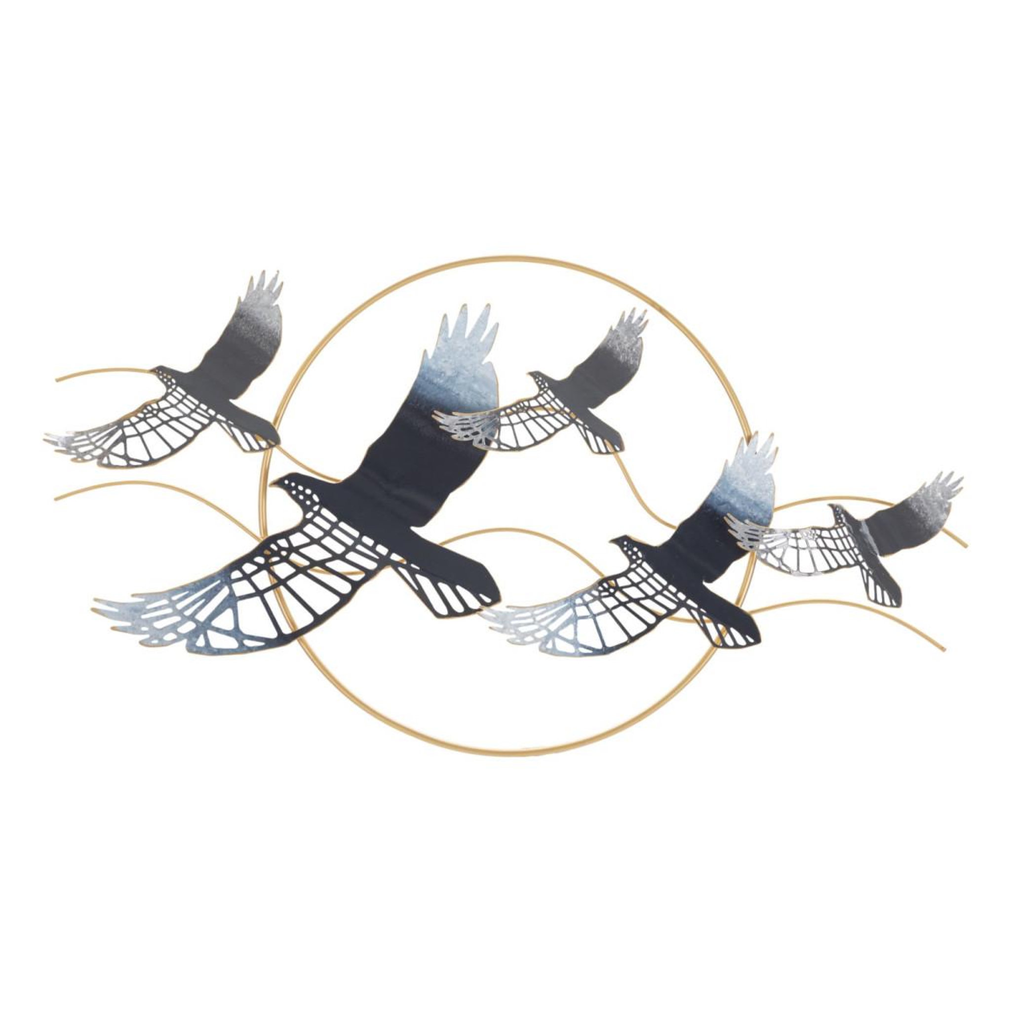 Paris Prix Décoration murale encadrée en métal  oiseaux  91cm multicolore