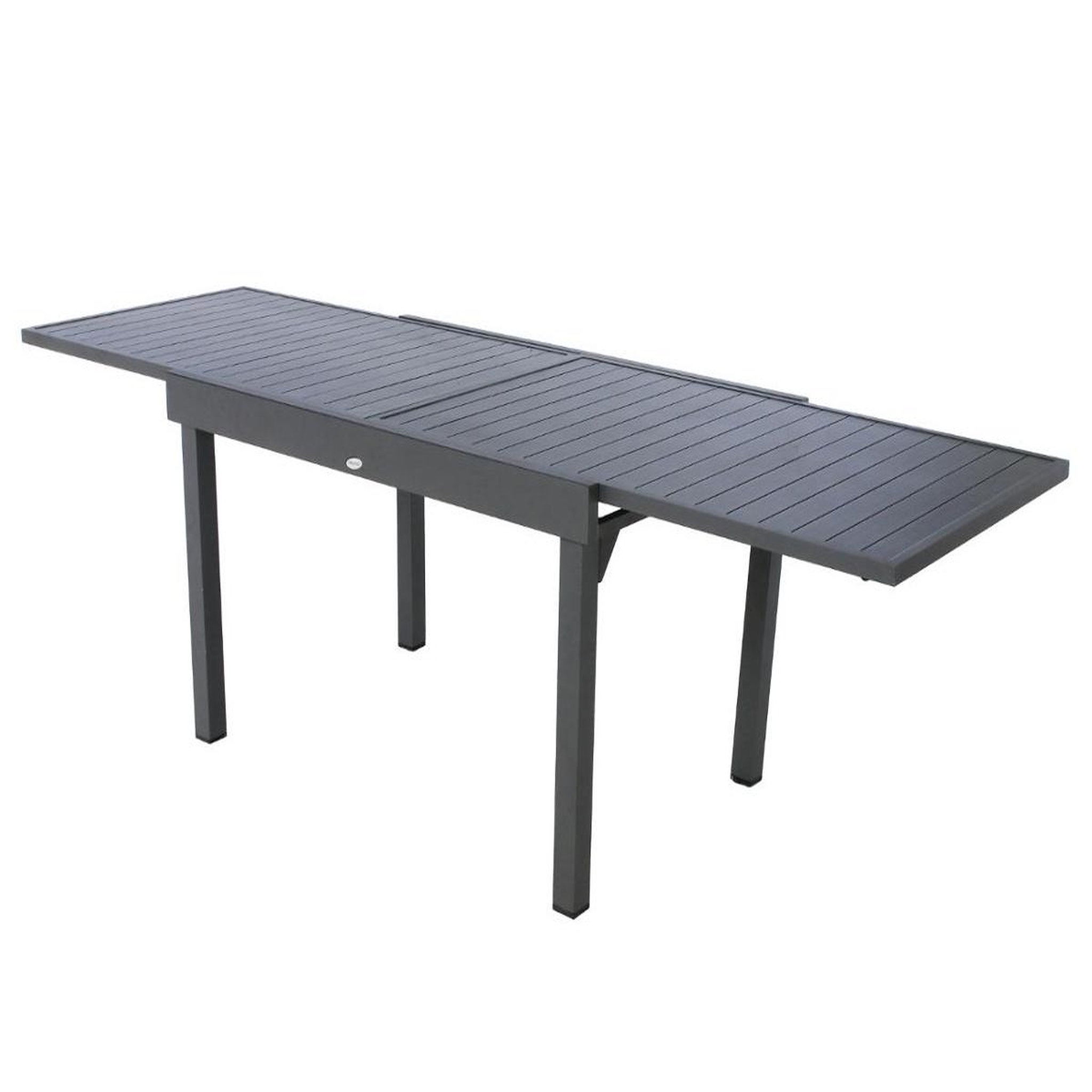 Voir la diapositive 3 : HESPERIDE Table extensible rectangulaire alu piazza 6/10 places graphite - hespéride