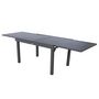 Voir la diapositive 3 : HESPERIDE Table extensible rectangulaire alu Piazza 6/10 places Graphite - Hespéride