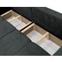 Voir la diapositive 4 : BEST MOBILIER Nicole - canapé droit 4 places convertible avec coffre en tissu