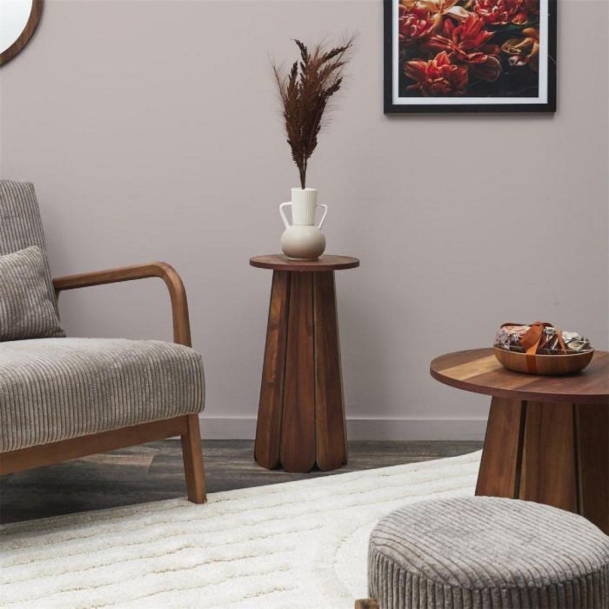 Paris Prix Table d'Appoint Design  Will  55cm Marron