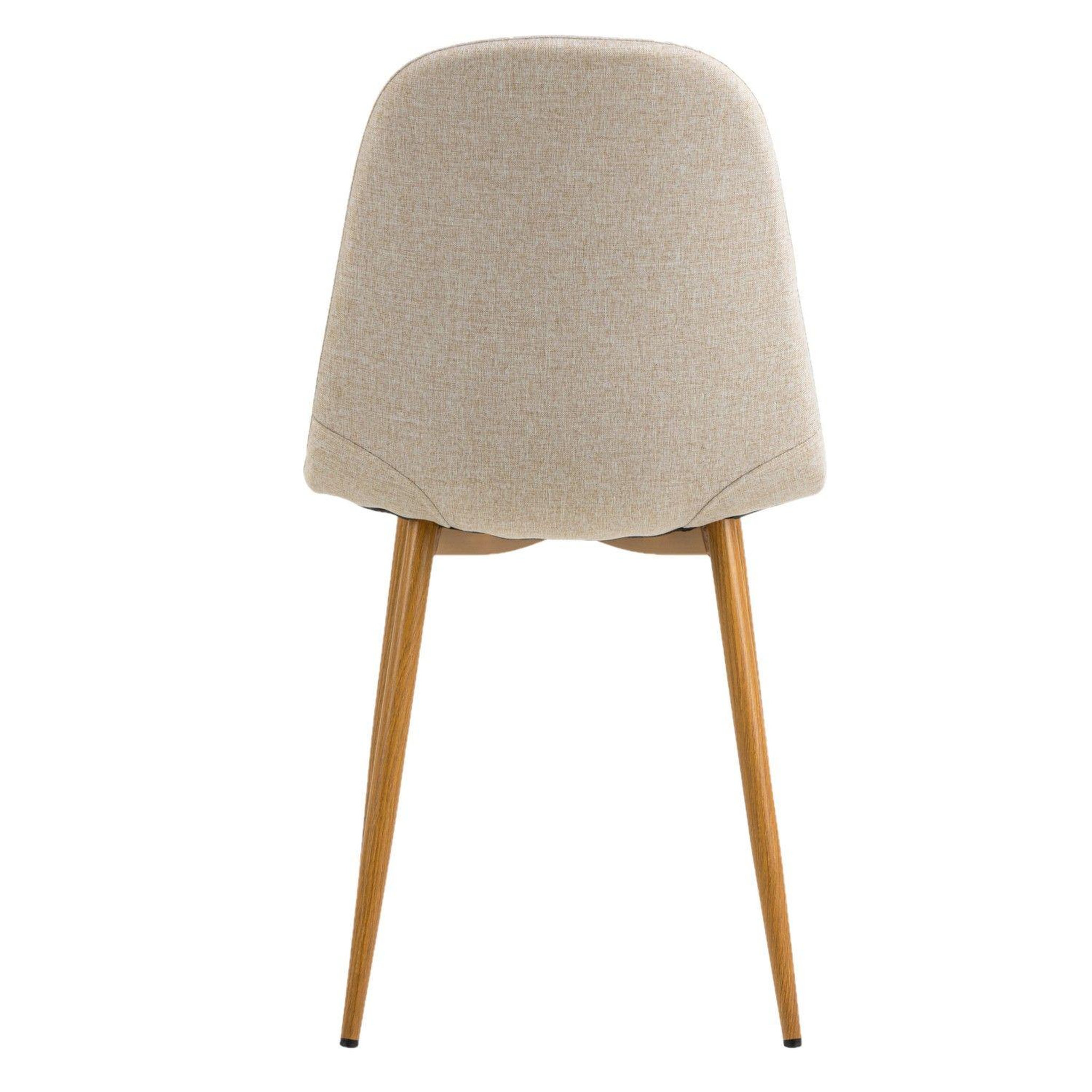 Voir la diapositive 5 : TOILINUX Lot de 4 chaises de salle à manger clelia - beige