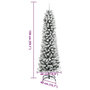 Voir la diapositive 6 : VIDAXL Sapin de Noël artificiel mince avec neige floquee 150 cm PVC/PE