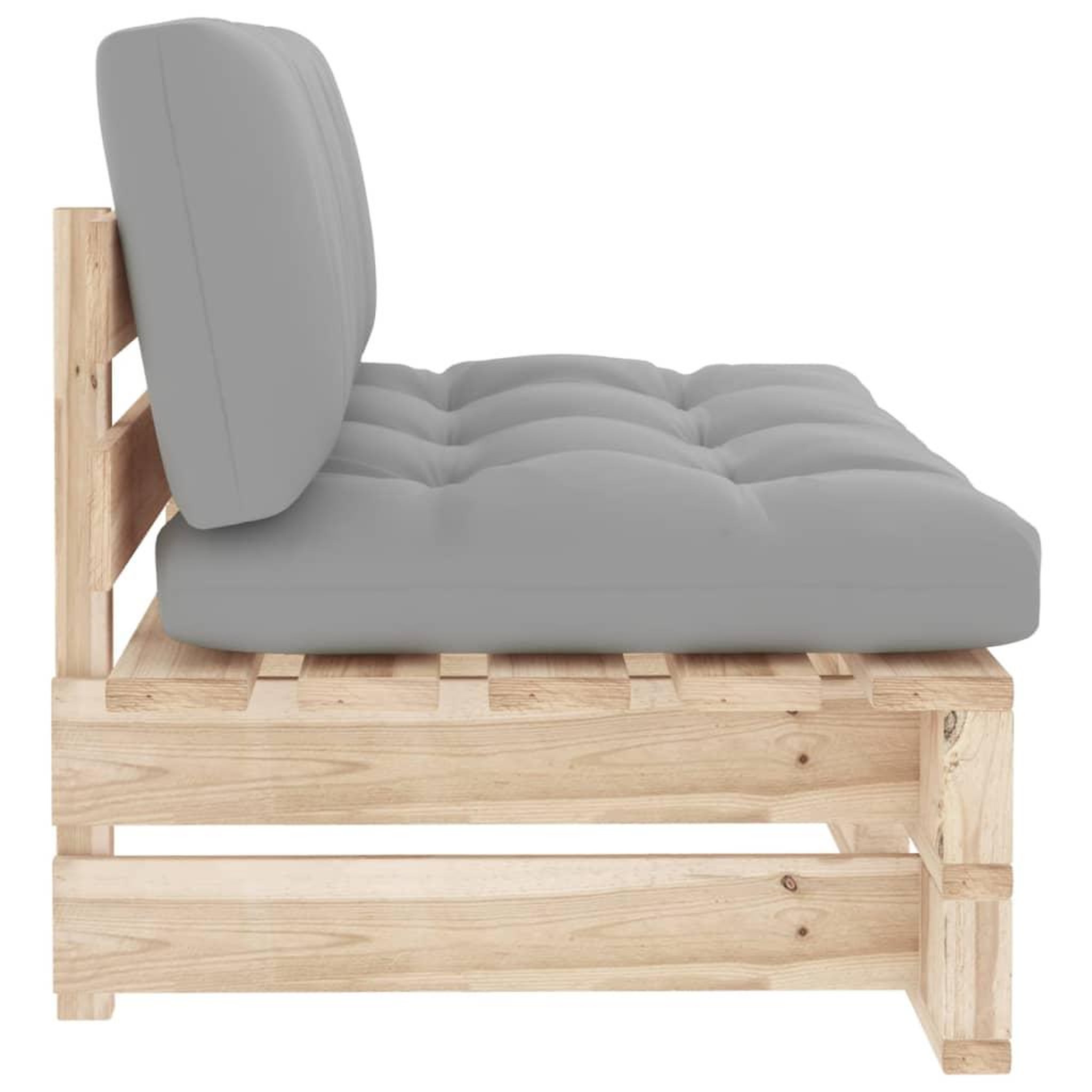 Voir la diapositive 4 : VIDAXL Canape central palette de jardin bois de pin impregne
