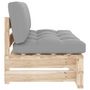 Voir la diapositive 4 : VIDAXL Canape central palette de jardin bois de pin impregne