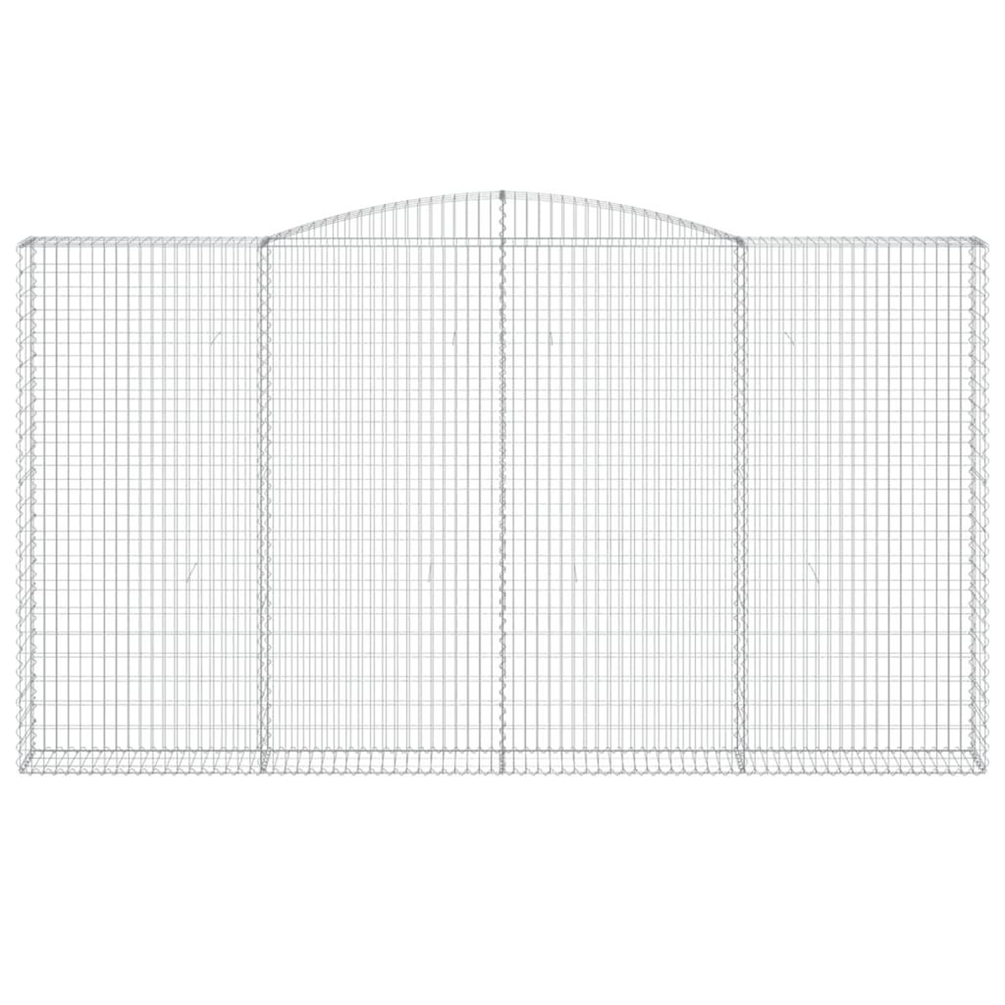 Voir la diapositive 4 : VIDAXL Paniers a gabions arques 7 pcs 400x30x220/240 cm Fer galvanise