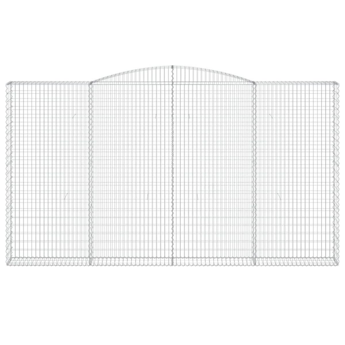 VIDAXL Paniers a gabions arques 7 pcs 400x30x220/240 cm Fer galvanise