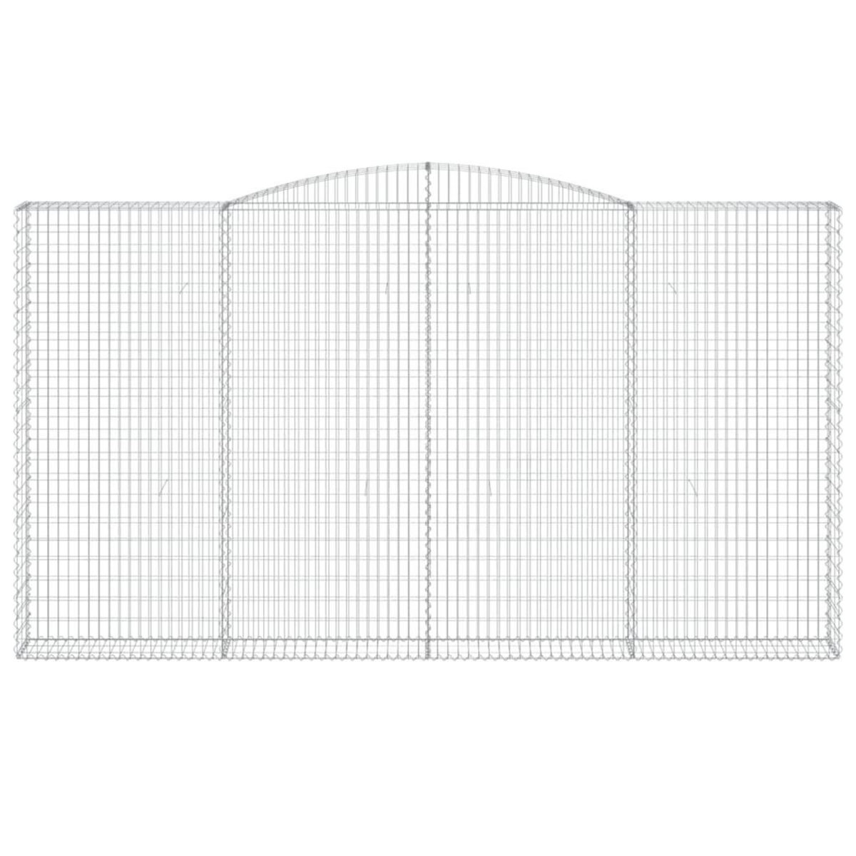 VIDAXL Paniers a gabions arques 7 pcs 400x30x220/240 cm Fer galvanise