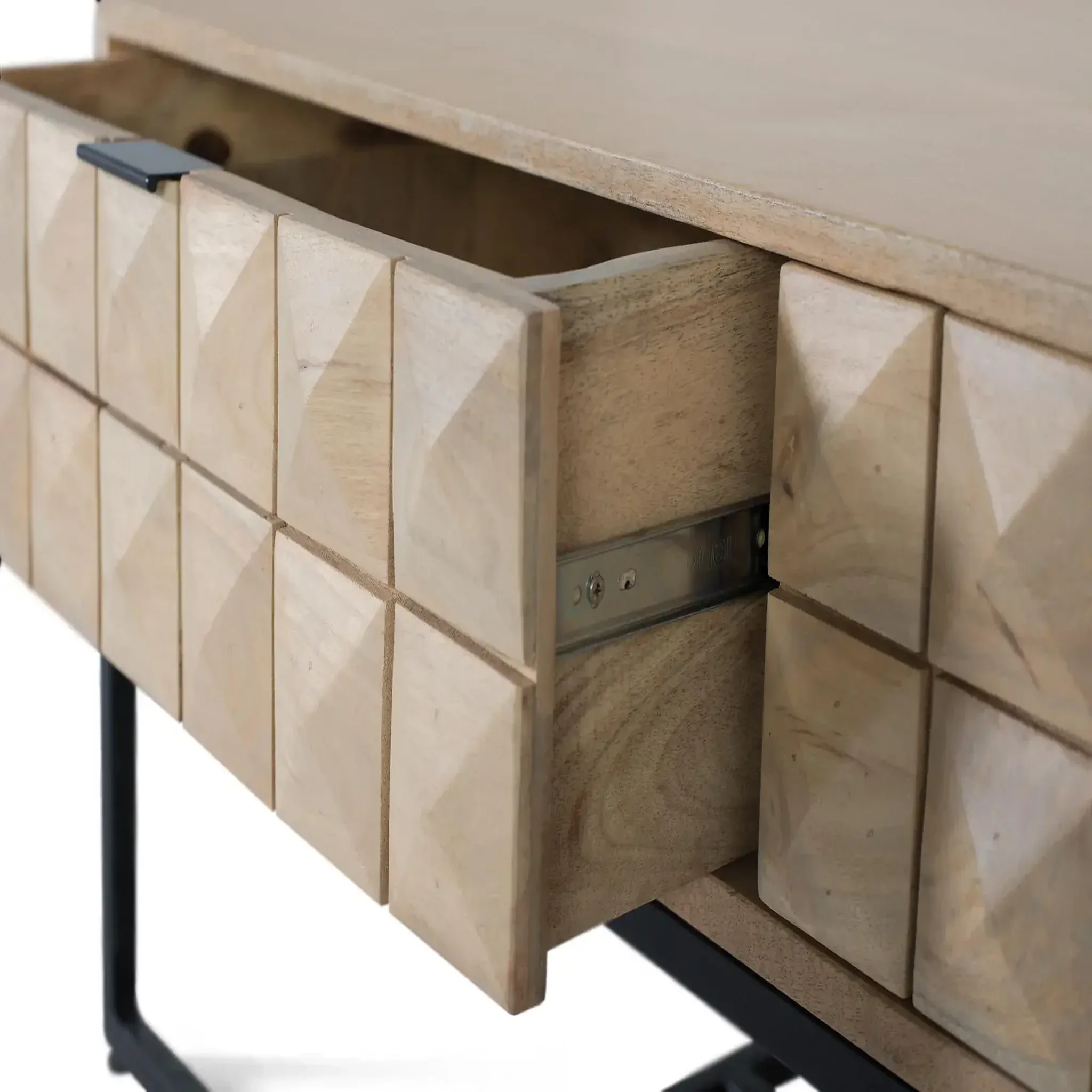 Voir la diapositive 4 : GINER Y COLOMER SL Table basse en bois de manguier 120 cm style minimaliste intemporel