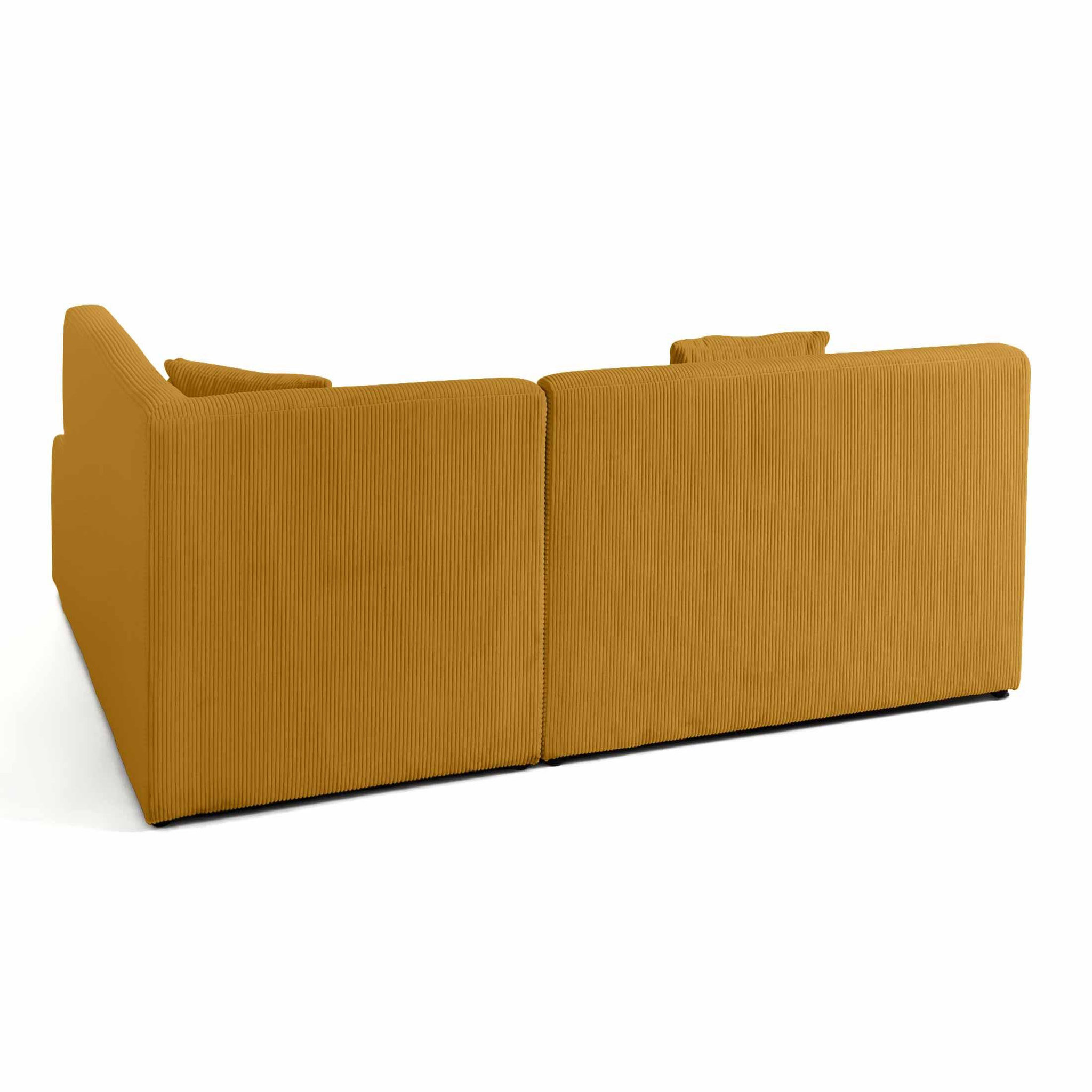 Voir la diapositive 4 : LISA DESIGN Onyx - canapé modulable d'angle droit - 5 places - en velours côtelé