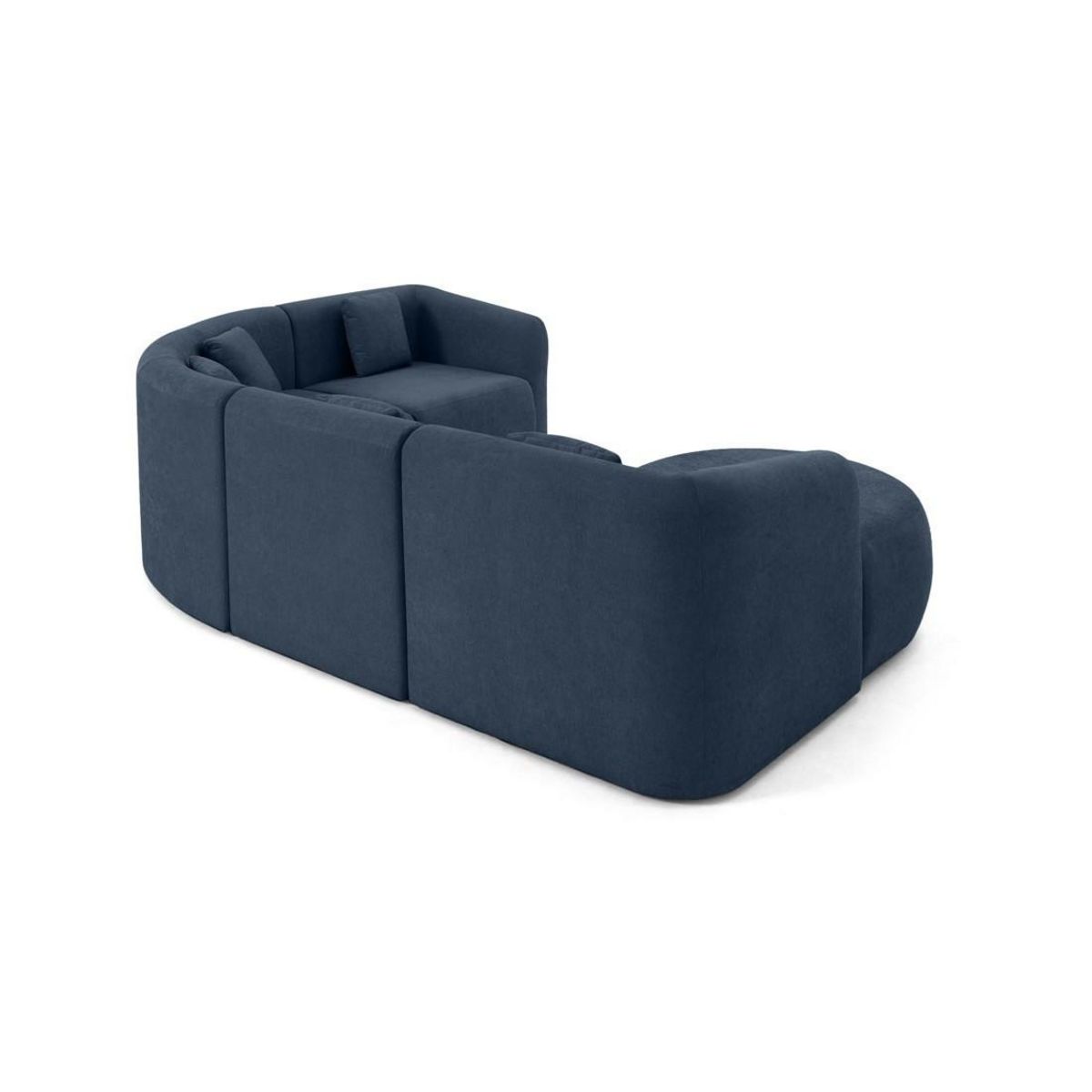 LISA DESIGN Ikare - canapé modulable d'angle gauche - 5 places - avec méridienne - en tissu