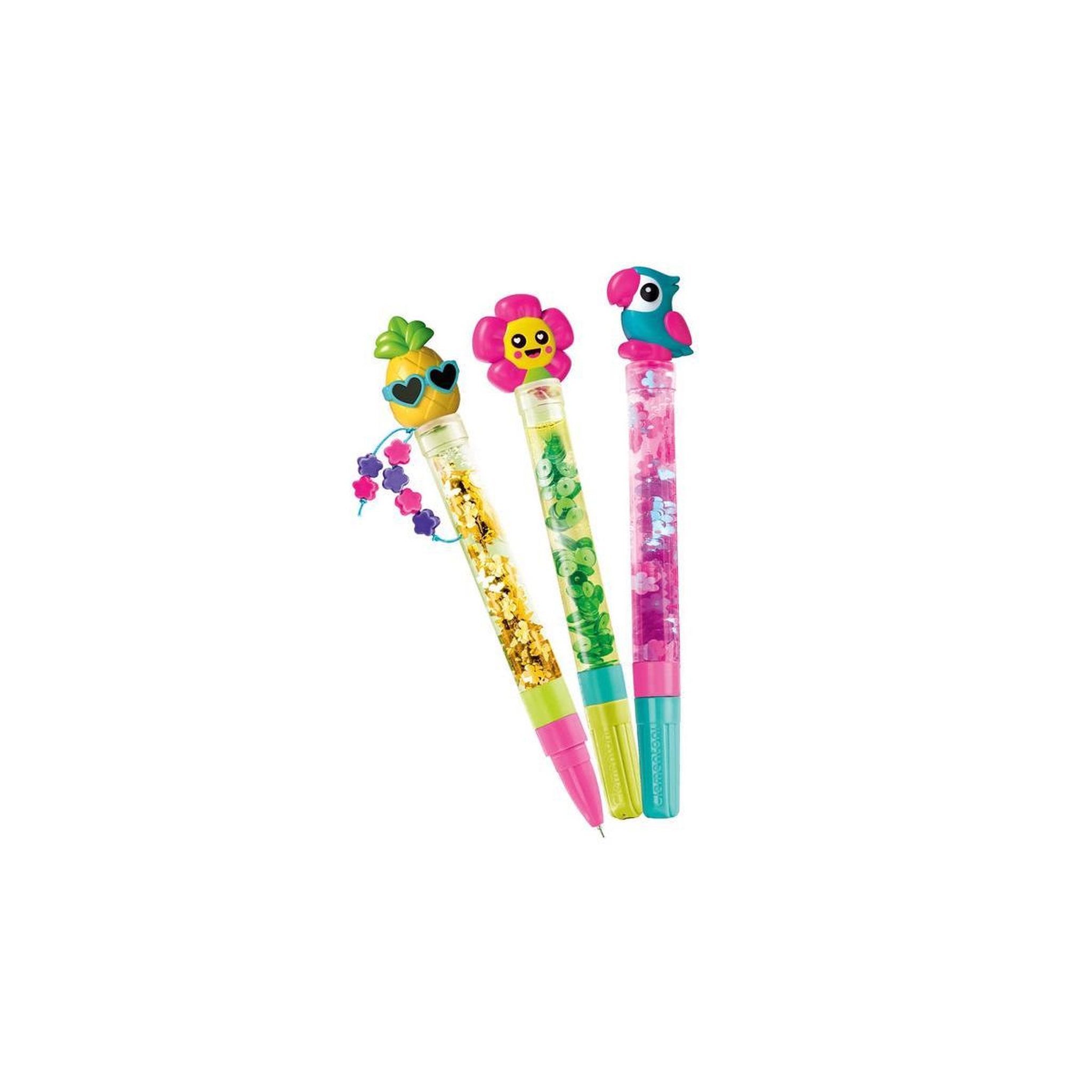 Voir la diapositive 3 : CLEMENTONI Clementoni - Créer tes stylos - Mini atelier des Stylos - Theme tropical - 3 a créer - Des 6ans