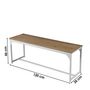 Voir la diapositive 2 : TOILINUX Banc d'intérieur Casa Blanca en Panneaux de particules et Métal - H.46cm x L.120 cm - Beige et Blanc