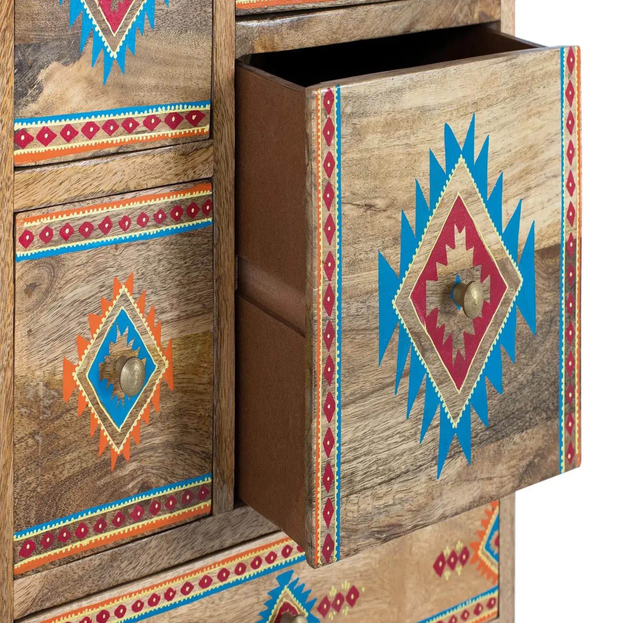 Voir la diapositive 3 : GINER Y COLOMER SL Meuble d'appoint en bois de manguier 42 cm style ethnique contemporain