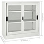 Voir la diapositive 6 : VIDAXL Armoire a portes coulissantes Gris clair 90x40x90 cm Acier