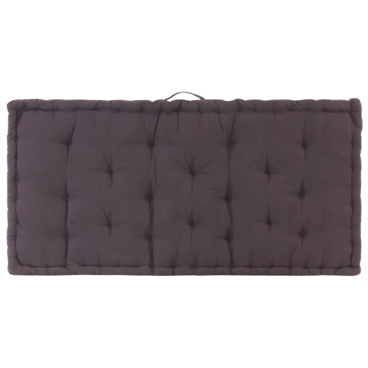 VIDAXL Coussin de plancher de palette Coton 120x80x10 cm Anthracite