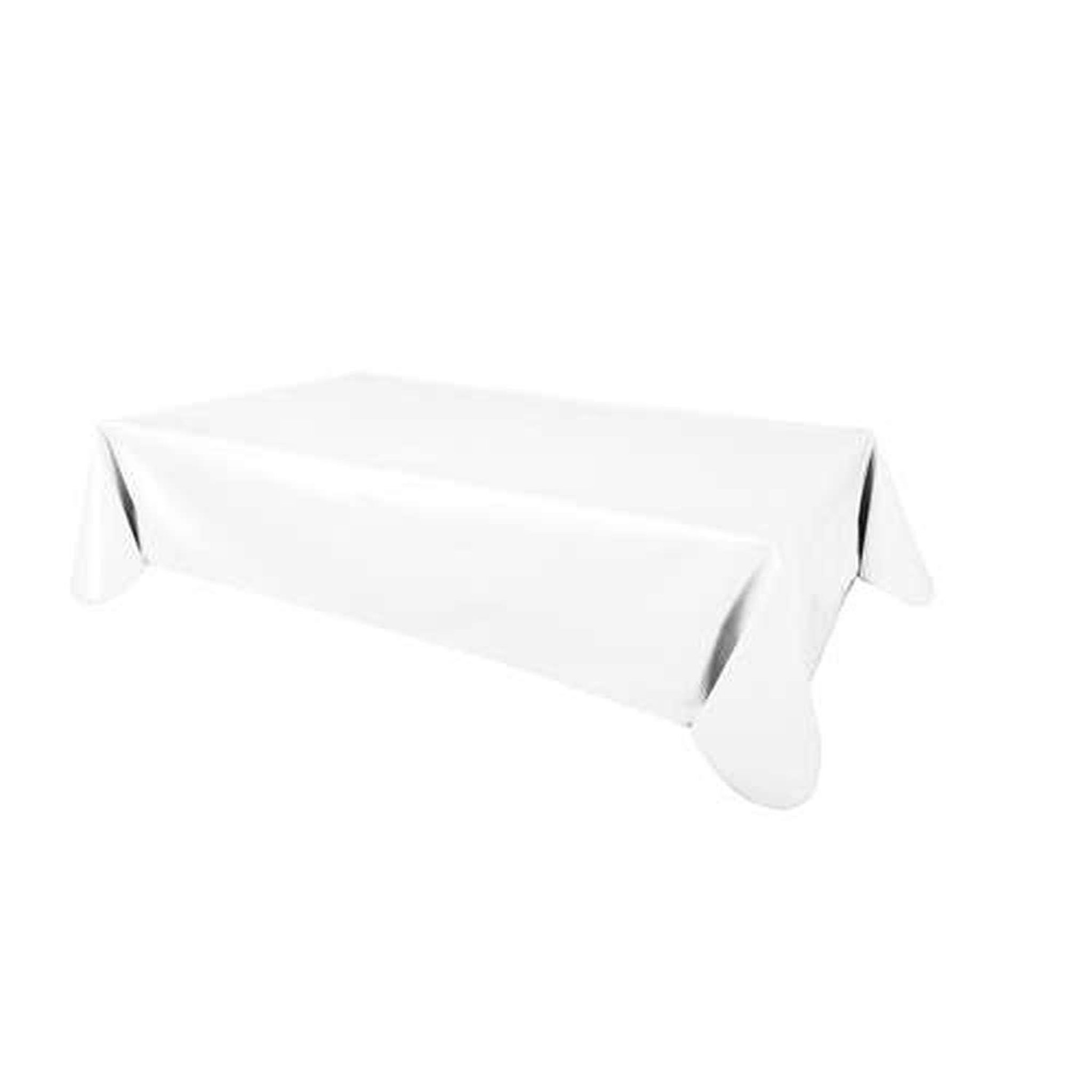 TOILINUX Nappe en toile cirée rectangulaire uni - 140 x 250 cm - Blanc