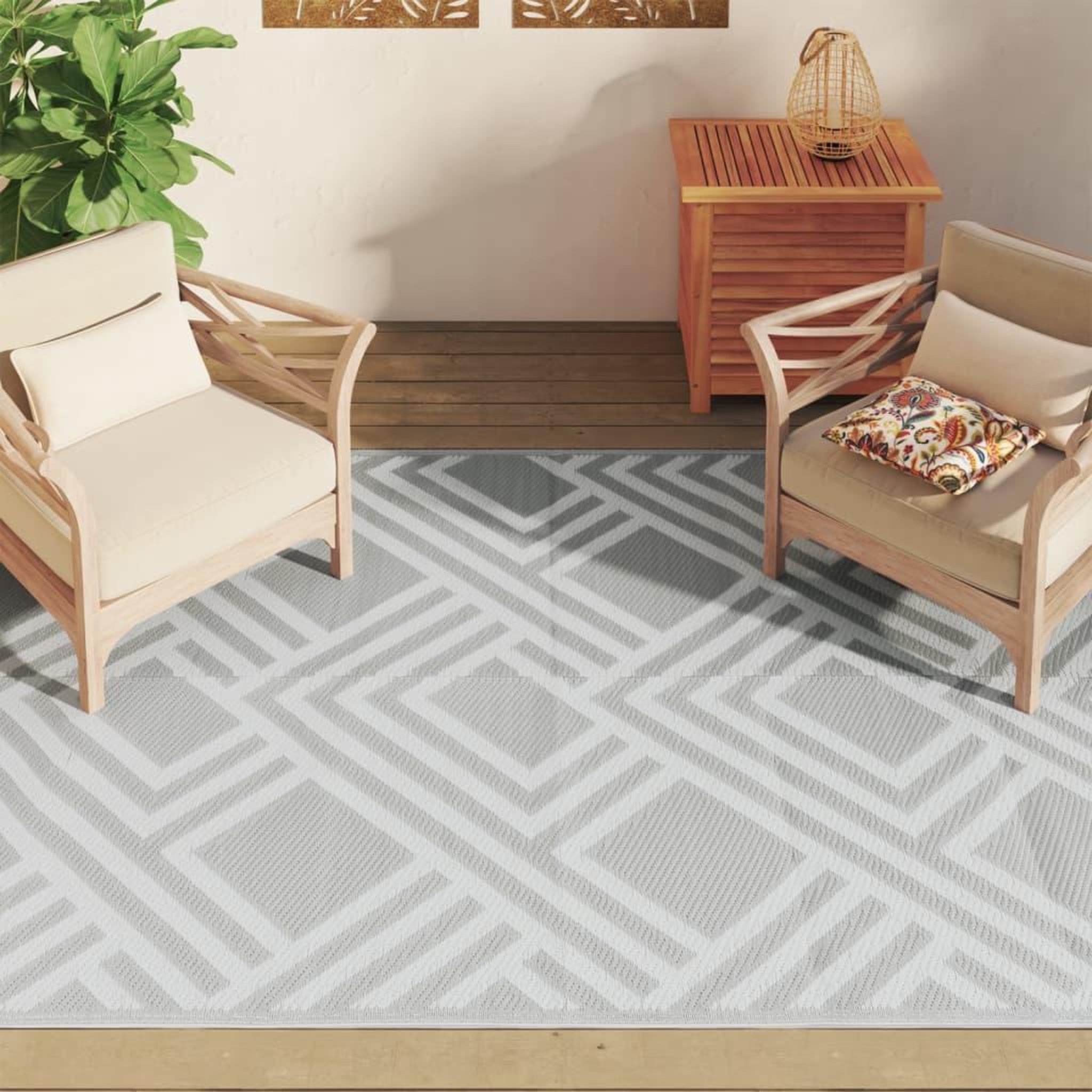 Voir la diapositive 3 : VIDAXL Tapis d'exterieur ARAKIL Gris 160x230 cm PP