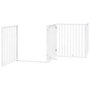 Voir la diapositive 4 : VIDAXL Barriere pour chien porte pliable 8panneaux blanc bois peuplier