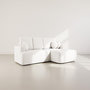 Voir la diapositive 1 : BEST MOBILIER Candela - canapé d'angle droit 4 places - convertible avec coffre - en tissu bouclette