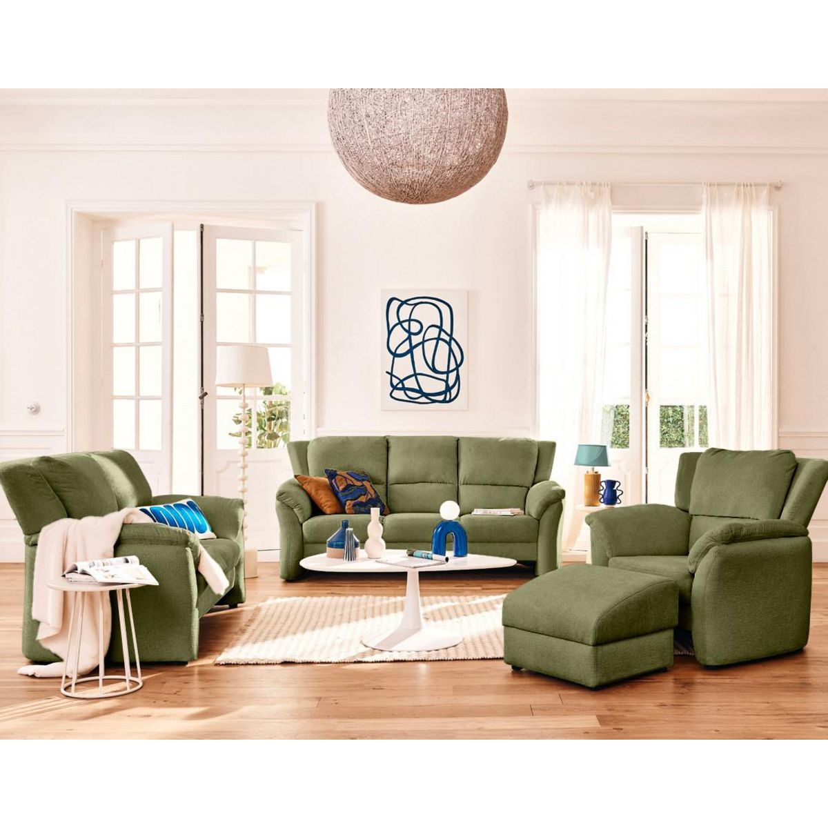 LISA DESIGN Bastille - fauteuil en tissu velours relief