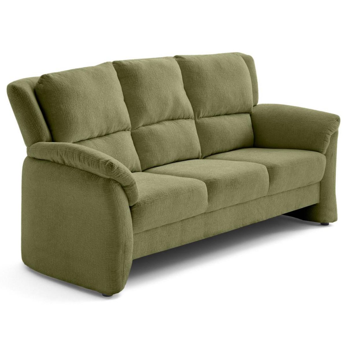 LISA DESIGN Bastille - canapé droit 3 places en tissu velours relief