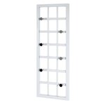 Paris Prix Patère Murale 6 Crochets  Grillage  60cm Blanc Laqué