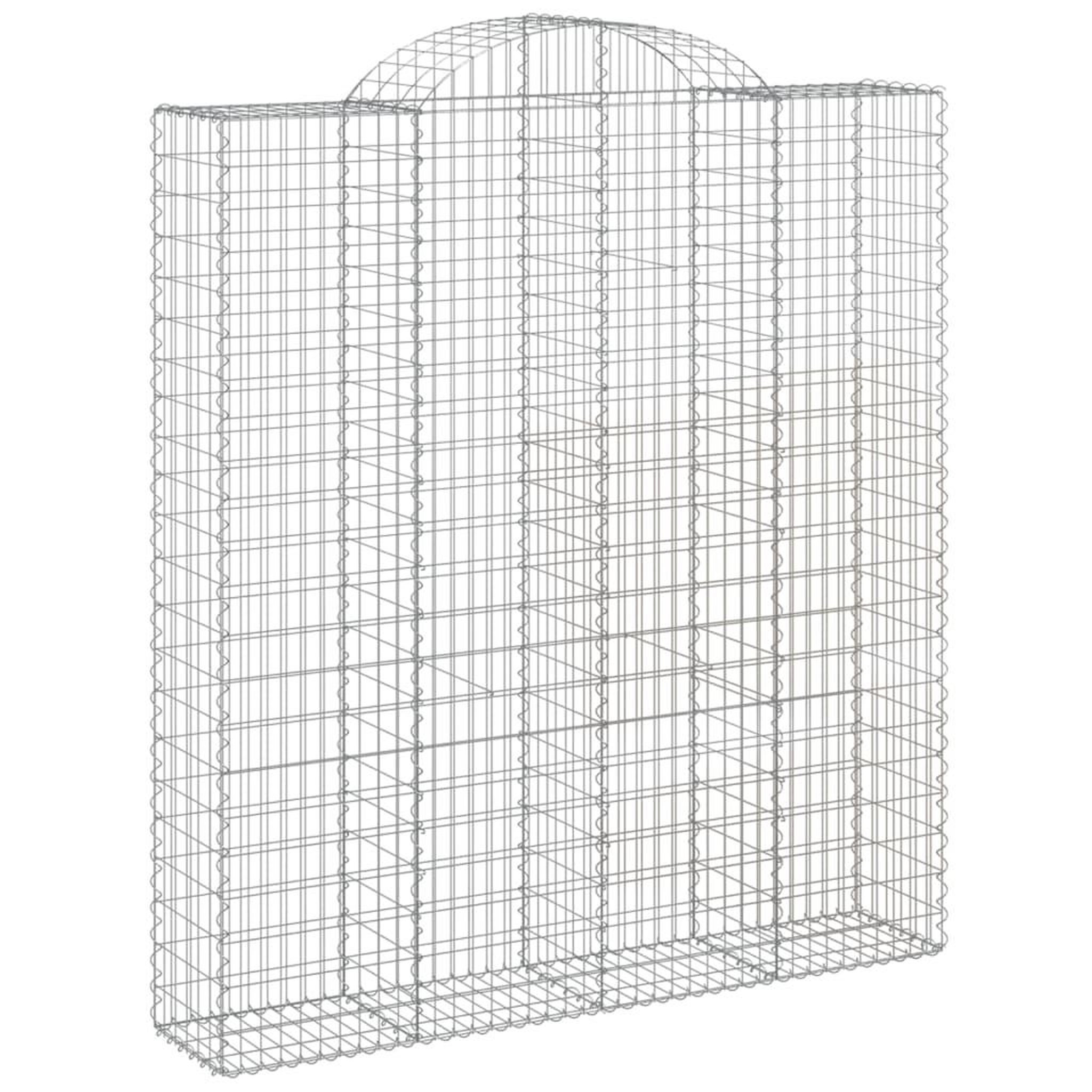 Voir la diapositive 3 : VIDAXL Paniers a gabions arques 3 pcs 200x50x220/240 cm Fer galvanise