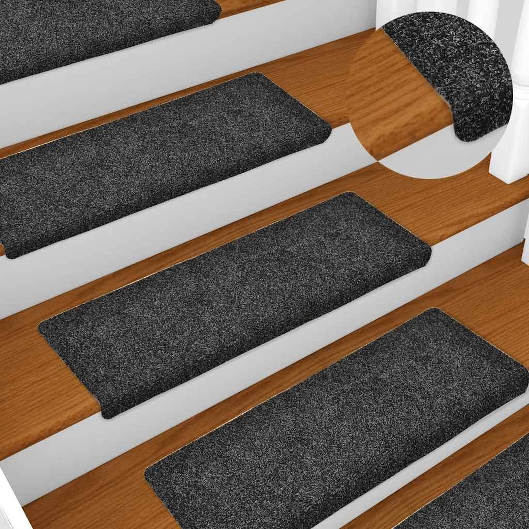 Voir la diapositive 5 : VIDAXL Tapis d'escalier autocollants 30 pcs gris 65x21x4 cm