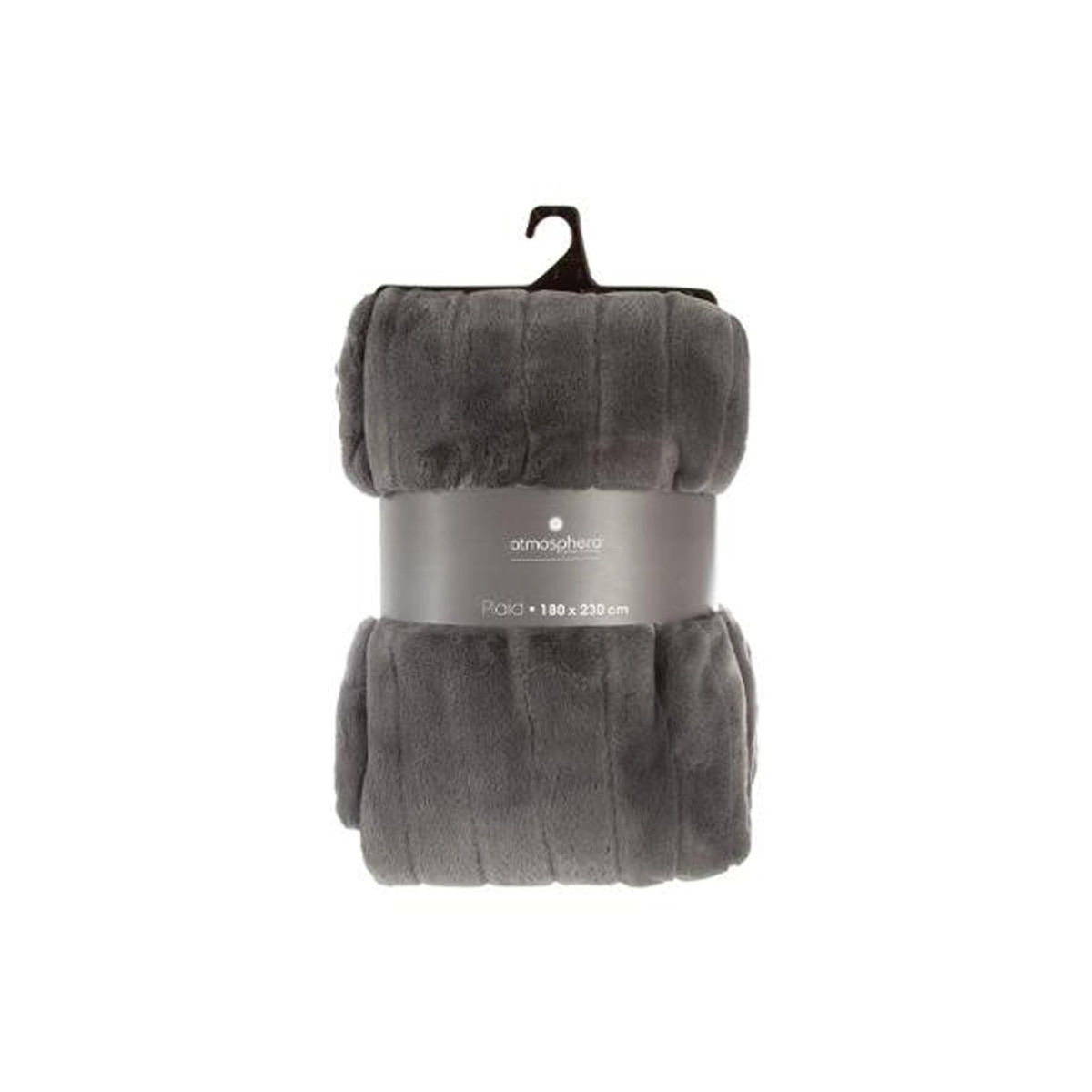 ATMOSPHERA Plaid Fourrure  Manoir  180x230cm Gris