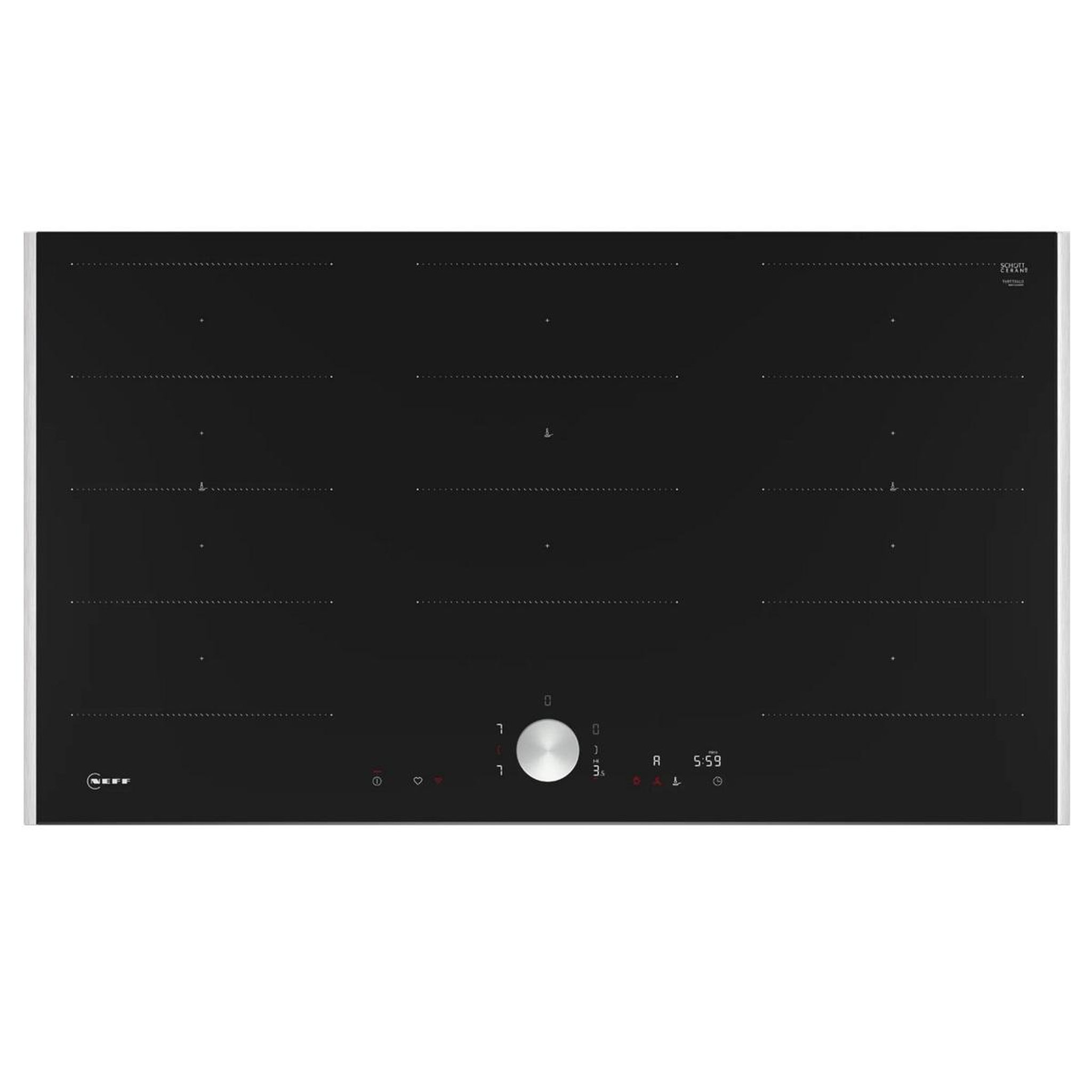 Neff Table de cuisson induction 90cm 5 feux 1100w noir - T69TTX4L0