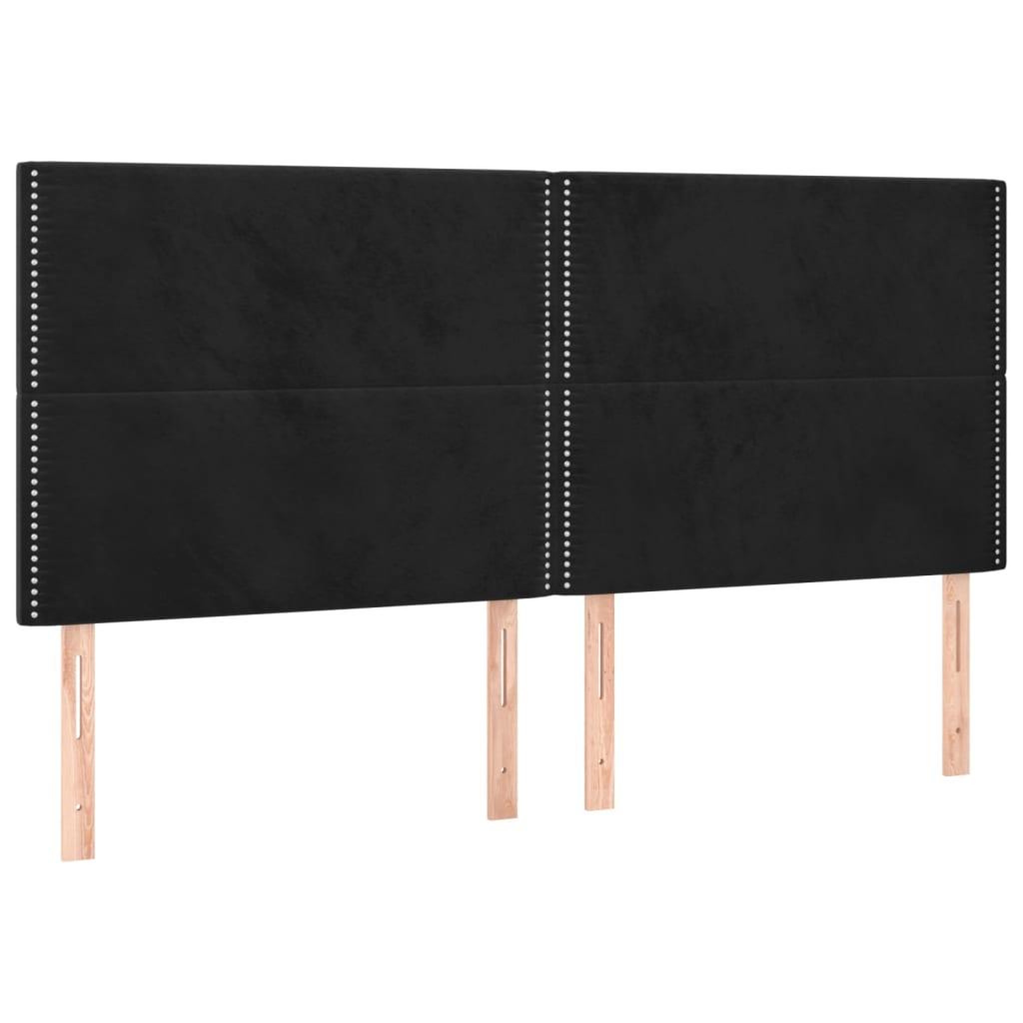Voir la diapositive 2 : VIDAXL Tetes de lit 4 pcs Noir 80x5x78/88 cm Velours