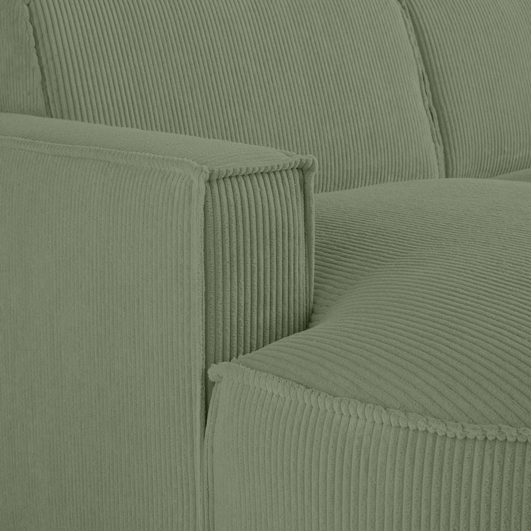 Voir la diapositive 5 : LISA DESIGN Spiaggia - canapé d'angle gauche - 5 places - en velours côtelé